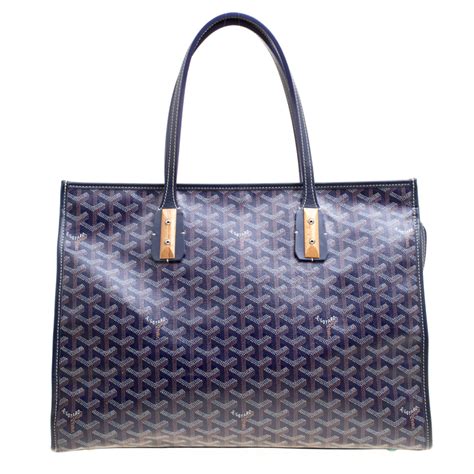 Marquises leather handbag Goyard Blue in Leather 